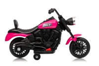 Ramiz PA.XMX-659.ROZ Dětská elektrická motorka 30 W, 6V4.5Ah, LED světlo, melodie, boční kolečka, růžová