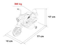 Ramiz PA.XMX-659.ROZ Dětská elektrická motorka 30 W, 6V4.5Ah, LED světlo, melodie, boční kolečka, růžová