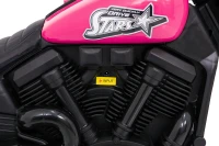 Ramiz PA.XMX-659.ROZ Dětská elektrická motorka 30 W, 6V4.5Ah, LED světlo, melodie, boční kolečka, růžová
