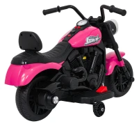 Ramiz PA.XMX-659.ROZ Dětská elektrická motorka 30 W, 6V4.5Ah, LED světlo, melodie, boční kolečka, růžová