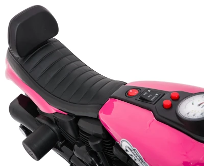 Ramiz PA.XMX-659.ROZ Dětská elektrická motorka 30 W, 6V4.5Ah, LED světlo, melodie, boční kolečka, růžová