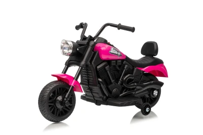 Ramiz PA.XMX-659.ROZ Dětská elektrická motorka 30 W, 6V4.5Ah, LED světlo, melodie, boční kolečka, růžová