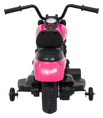 Ramiz PA.XMX-659.ROZ Dětská elektrická motorka 30 W, 6V4.5Ah, LED světlo, melodie, boční kolečka, růžová