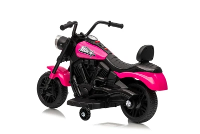 Ramiz PA.XMX-659.ROZ Dětská elektrická motorka 30 W, 6V4.5Ah, LED světlo, melodie, boční kolečka, růžová