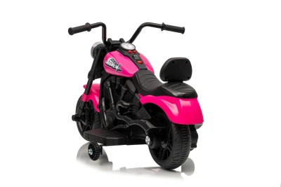 Ramiz PA.XMX-659.ROZ Dětská elektrická motorka 30 W, 6V4.5Ah, LED světlo, melodie, boční kolečka, růžová