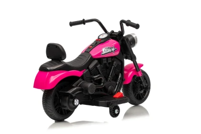 Ramiz PA.XMX-659.ROZ Dětská elektrická motorka 30 W, 6V4.5Ah, LED světlo, melodie, boční kolečka, růžová