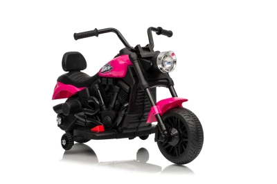 Ramiz PA.XMX-659.ROZ Dětská elektrická motorka 30 W, 6V4.5Ah, LED světlo, melodie, boční kolečka, růžová