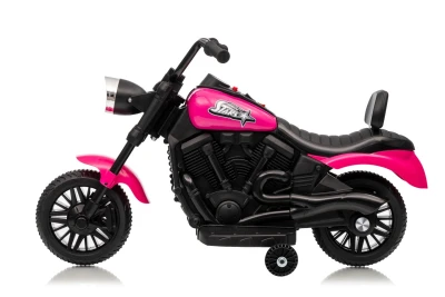 Ramiz PA.XMX-659.ROZ Dětská elektrická motorka 30 W, 6V4.5Ah, LED světlo, melodie, boční kolečka, růžová