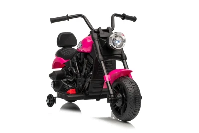 Ramiz PA.XMX-659.ROZ Dětská elektrická motorka 30 W, 6V4.5Ah, LED světlo, melodie, boční kolečka, růžová