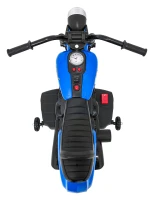Ramiz PA.XMX-659.NIE Dětská elektrická motorka 30 W, 6V4.5Ah, LED světlo, melodie, boční kolečka, modrá