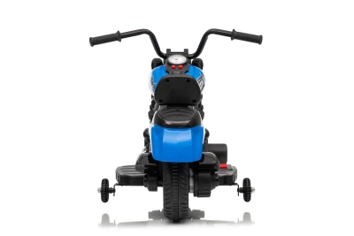 Ramiz PA.XMX-659.NIE Dětská elektrická motorka 30 W, 6V4.5Ah, LED světlo, melodie, boční kolečka, modrá