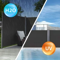 MultiGarden AW-012 Dvojitá bočná markíza 300×300×180 cm, antracitová