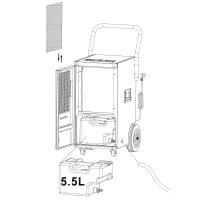 Humberg HM-481 Priemyselný odvlhčovač vzduchu 650 W, IPX0, 50 l/24 h