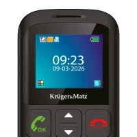 Krüger&Matz KM0923-2G Telefon pro seniory Simple 923, Dual SIM, Bluetooth, černý