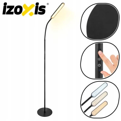 Izoxis 26885 LED stojacie svietidlo 180 cm, stmievateľné, diaľkové ovládanie, čierne