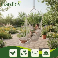 Gardlov 27388 Brazílska závesná hojdačka s vankúšmi 220 x 100 cm, béžová