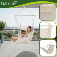 Gardlov 27388 Brazílska závesná hojdačka s vankúšmi 220 x 100 cm, béžová