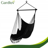 Gardlov 27390 Brazílska závesná hojdacie kreslo s vankúšmi 220 x 100 cm, čierne