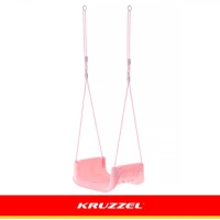 Kruzzel 27356 Detská hojdačka do 30 kg, 3 v 1, zelená a ružová