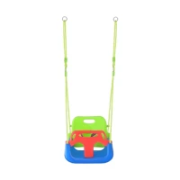 Kruzzel 27358 Dětská houpačka do 30 kg, 3 v 1, zeleno-modrá
