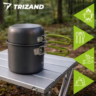 Trizand 27413 Kempingová sada nádobí se skládacími příbory