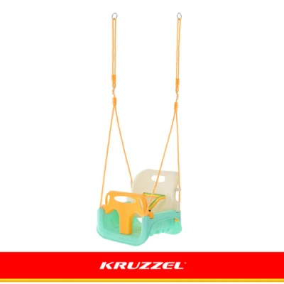 Kruzzel 27359 Dětská houpačka do 30 kg, 3 v 1, zeleno-béžová