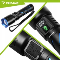 Trizand 26950 Taktická LED svítilna, 800 lm, USB-C, zoom, baterie 5000 mAh