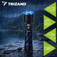 Trizand 26950 Taktická LED svítilna, 800 lm, USB-C, zoom, baterie 5000 mAh