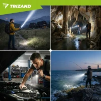 Trizand 26950 Taktická LED svítilna, 800 lm, USB-C, zoom, baterie 5000 mAh