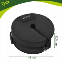Gardlov 27351 Zátěžový podstavec pro slunečník 48 cm, plnitelný pískem, černý