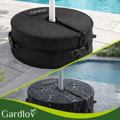Gardlov 27351 Zátěžový podstavec pro slunečník 48 cm, plnitelný pískem, černý