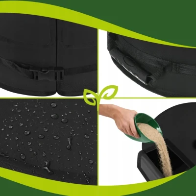 Gardlov 27351 Zátěžový podstavec pro slunečník 48 cm, plnitelný pískem, černý