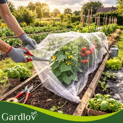 Gardlov 27548 Ochranná sieť na kvetinové záhony proti vtákom a škodcom, 3 x 6 m, biela