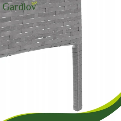 Gardlov 26907 Záhradný nábytok - pohovka, 2 kreslá, sklenený stôl, sivý ratan