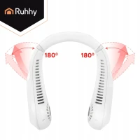 Ruhhy 27414 Přenosný mini ventilátor na krk, USB, bílý