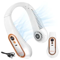 Ruhhy 27414 Přenosný mini ventilátor na krk, USB, bílý