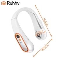 Ruhhy 27414 Přenosný mini ventilátor na krk, USB, bílý