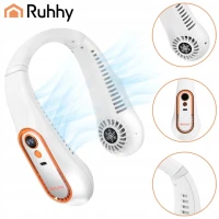 Ruhhy 27414 Přenosný mini ventilátor na krk, USB, bílý