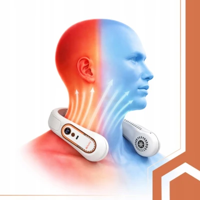 Ruhhy 27414 Přenosný mini ventilátor na krk, USB, bílý