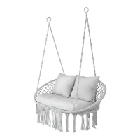 Gardlov 27378 Dvojité závěsné houpací křeslo, nosnost 300 kg, šedé