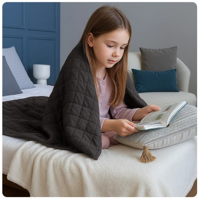 Posteloholici 1270706 Antistresová záťažová deka 3 kg, 90 x 120 cm, sivá