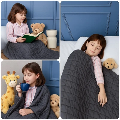 Posteloholici 1270706 Antistresová záťažová deka 3 kg, 90 x 120 cm, sivá