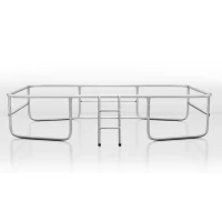 Neo-Sport NS-08X Záhradná trampolína obdĺžniková 366 x 244 cm, s vonkajšou sieťou a rebríkom