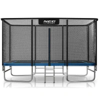 Neo-Sport NS-10X Záhradná trampolína obdĺžniková 427 x 305 cm, s vonkajšou sieťou a rebríkom