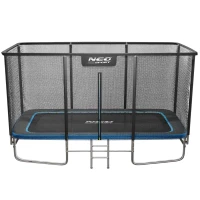 Neo-Sport NS-10X Záhradná trampolína obdĺžniková 427 x 305 cm, s vonkajšou sieťou a rebríkom