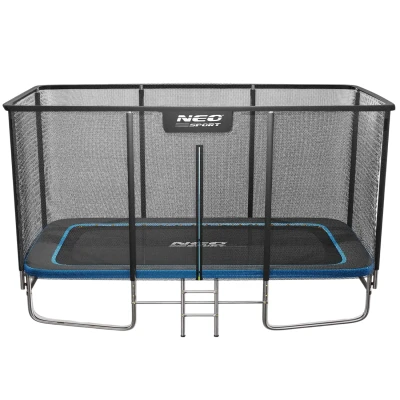 Neo-Sport NS-10X Záhradná trampolína obdĺžniková 427 x 305 cm, s vonkajšou sieťou a rebríkom