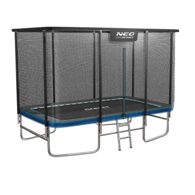 Neo-Sport NS-10X Záhradná trampolína obdĺžniková 427 x 305 cm, s vonkajšou sieťou a rebríkom