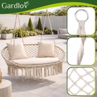 Gardlov 27379 Dvojité závesné hojdacie kreslo, nosnosť 300 kg, béžové