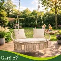 Gardlov 27379 Dvojité závesné hojdacie kreslo, nosnosť 300 kg, béžové