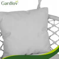 Gardlov 27381 Sada polštářů na dvojité závěsné houpací křeslo 3 ks, šedá